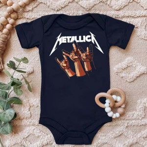 Детское боди с принтом Metallica logo 